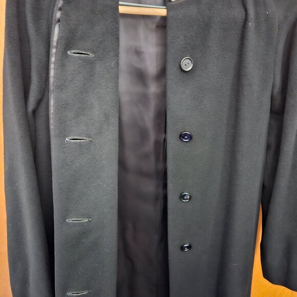 DONATED: Denise Originals Black Women's Coat -100% Pure Chinese Cashmere - Picture 11 of 16